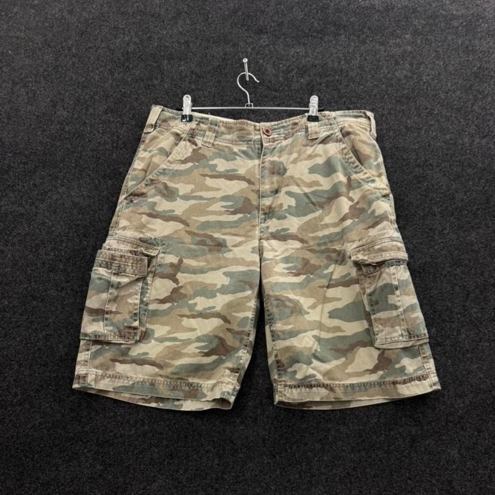 Ruff Hewn Mens 34 Camo Cargo Shorts Outdoor Utility Gorpcore Workwear